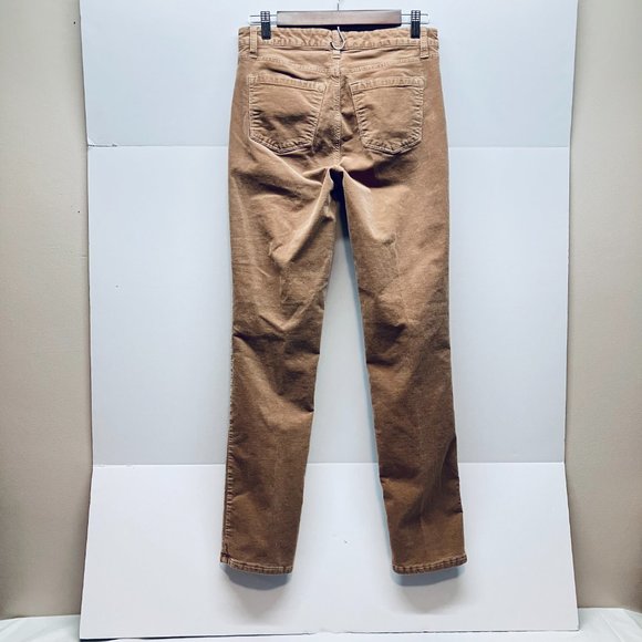 Talbots Womens High Rise Straight Leg Tan Ribbed Curdoroy Pants Size 2 - Picture 2 of 5